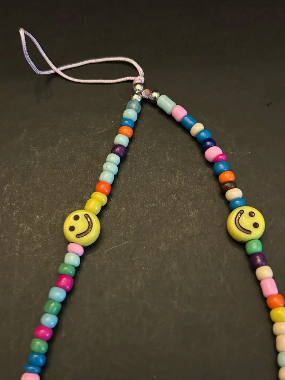 BUY 1 GET 1 FREE Multicolor Smiley Beaded Cell Phone Wristlet w/Faux Pearls NWT